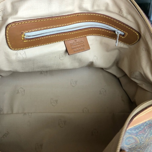 VINTAGE Pelicano leather bag, paisley design - Picture 6 of 9